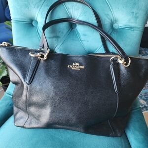 Coach Black Textured AVA Shoulder Bag